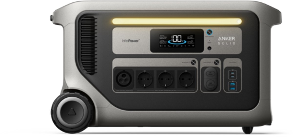 Anker SOLIX F3000 – Power Station – 3.600W AC Output – 3.072Wh Capaciteit – EV & Zonne-compatible