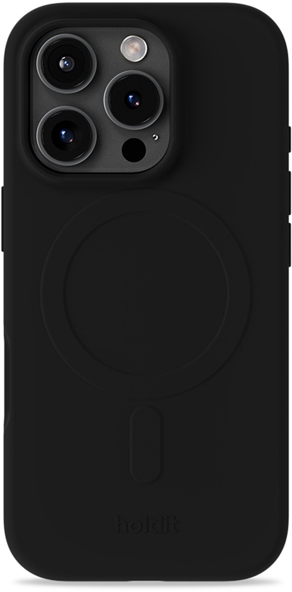 Holdit Soft geschikt voor MagSafe Case geschikt voor iPhone 16 Pro - Black