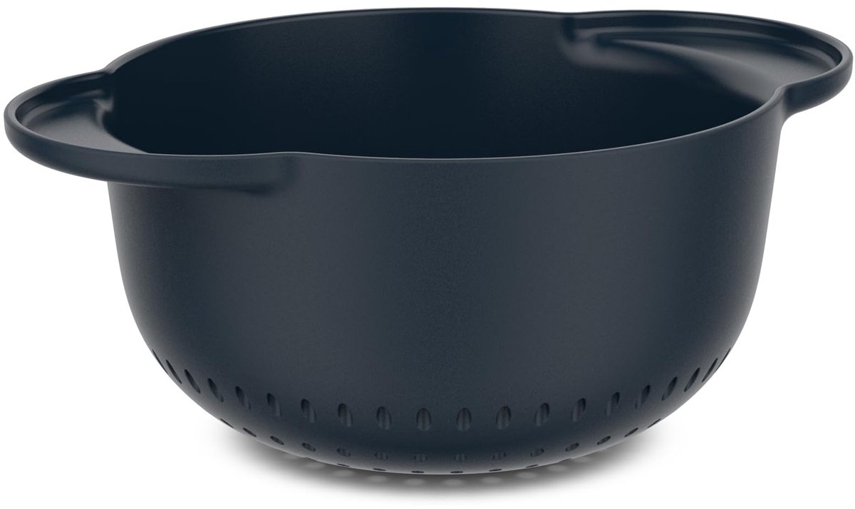 Unyqoos® Handige keukenzeef met slimme afvoer en antislip basis voor stabiliteit