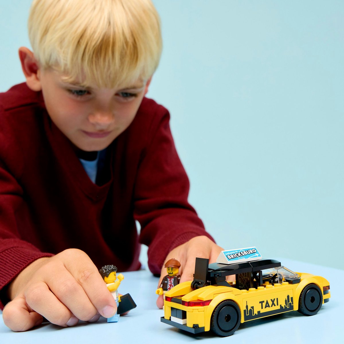 LEGO® City Gele Taxi - Modelautobouwset met 2 Minifiguren - Klassieke Speelgoedtaxi - 60487 — afbeelding 9