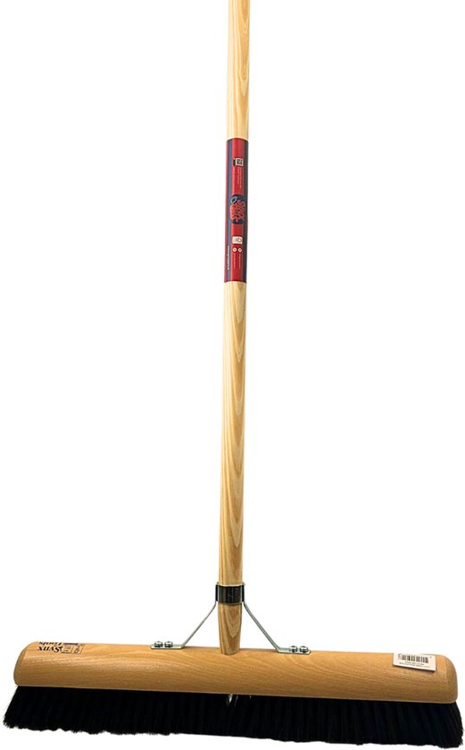 Synx Tools Zachte bezem Zaalveger 50cm Binnen bezem - Paardenhaarmix - Binnenbezem - Kamerveger - Zachte bezem 50 cm - Bezemsteel - Besem Veger schoonmaken - Bezems Binnen - Bezem zacht met Steel 150 cm — afbeelding 2