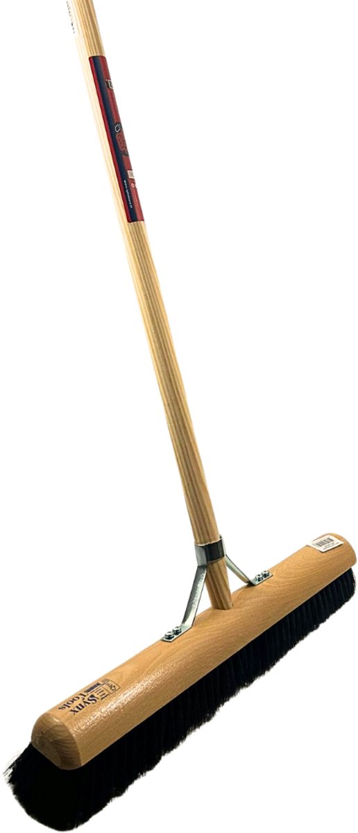 Synx Tools Zachte bezem Zaalveger 50cm Binnen bezem - Paardenhaarmix - Binnenbezem - Kamerveger - Zachte bezem 50 cm - Bezemsteel - Besem Veger schoonmaken - Bezems Binnen - Bezem zacht met Steel 150 cm — afbeelding 5