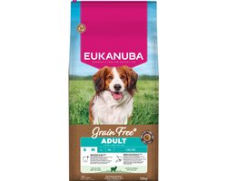 Eukanuba Hondenvoer Droog Grain Free Adult Small/Medium Lam - 12 kg