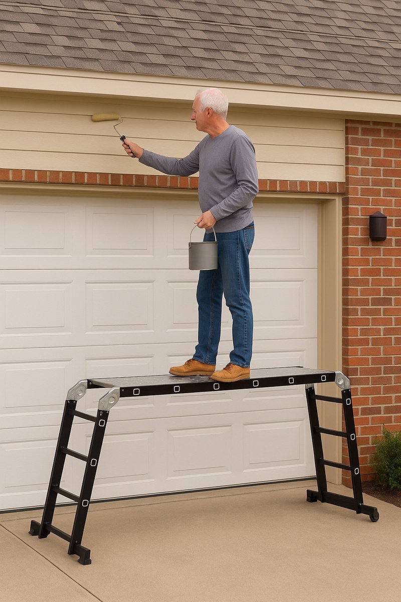SCT - Ladder - 4x4 Multi Vouwladder - telescoopladder - Zwart – foto 5