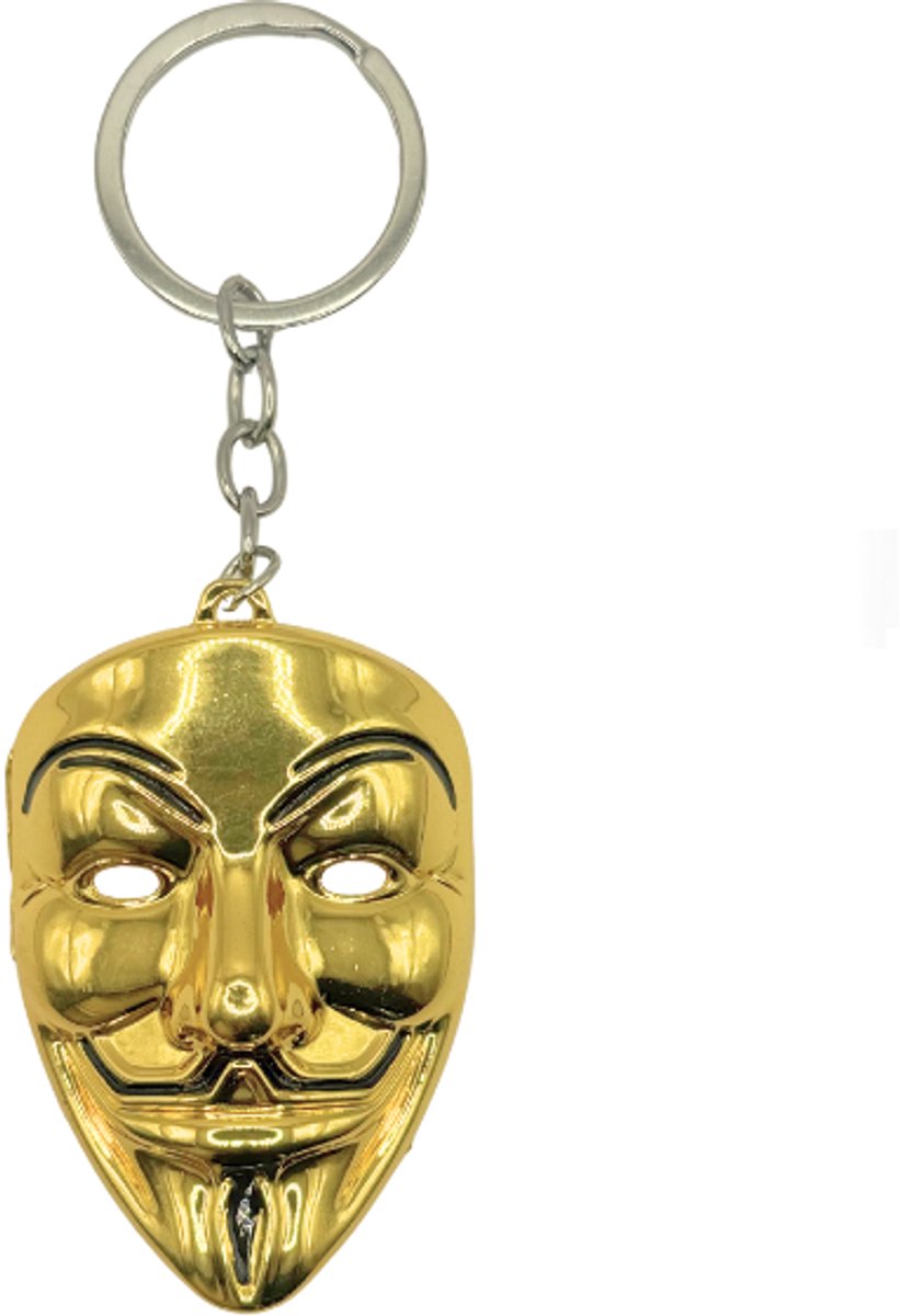 Masker sleutelhanger - Goud - Metaal - Casa Papel masker - Miniatuur - Sleutelhanger