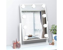 Bright Beauty Vanity make up spiegel met verlichting - wit - dimbaar met drie lichtstanden