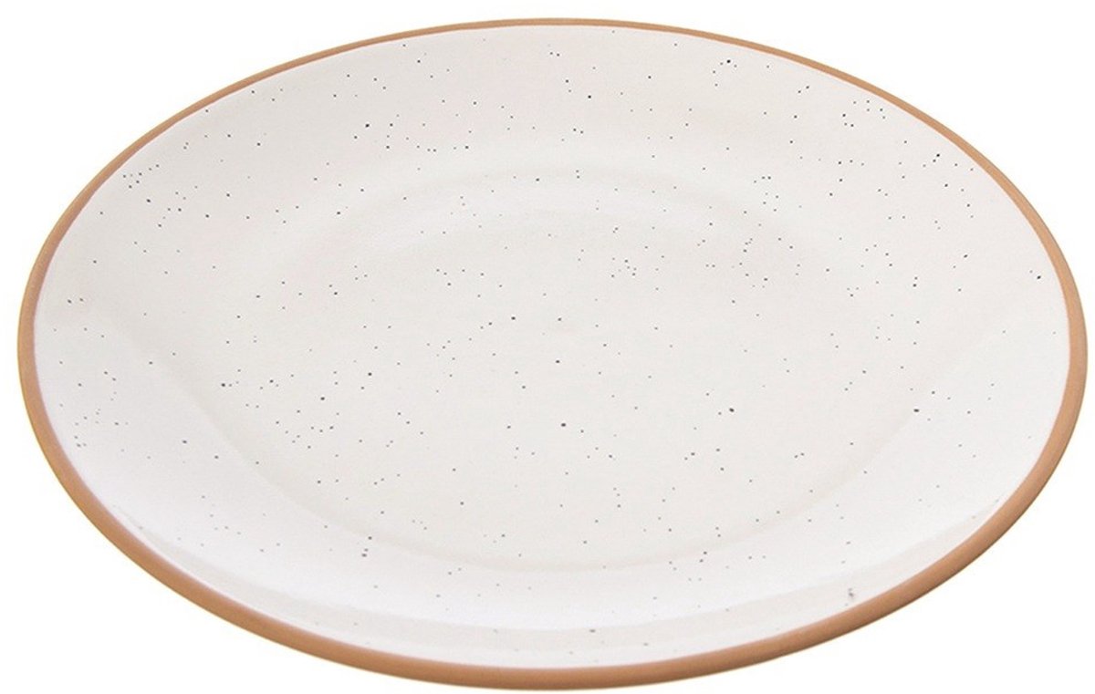 Orion – Dessertbord – Keramiek – Beige – Gespikkeld – Ø 20 cm