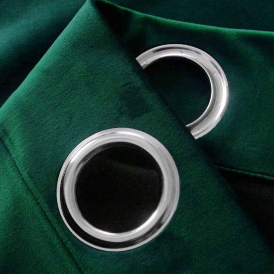MORE&DECO - Fluwelen Gordijn - 250x140cm - Groen - Klaar om op te Hangen - Luxe Afwerking — afbeelding 5