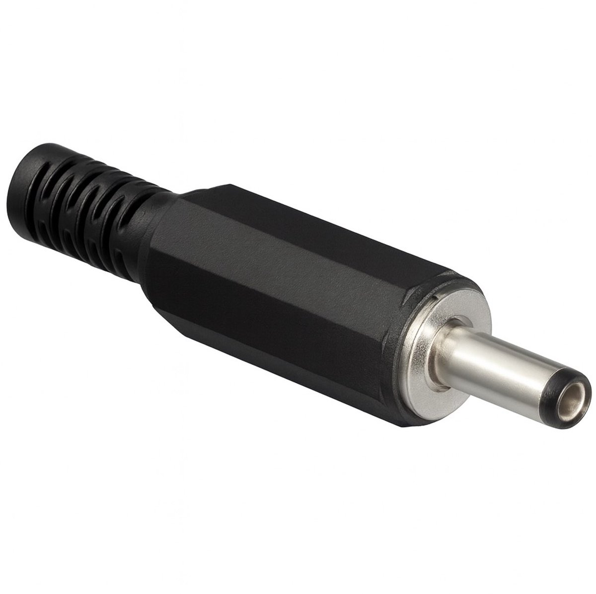 DC connector recht - 3,5 x 1,35 mm - soldeerbaar / zwart