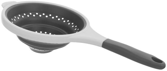 Orion - Siliconen keukenzeef - 25,5 cm - Opvouwbaar - Grijs van Merkloos — afbeelding 4