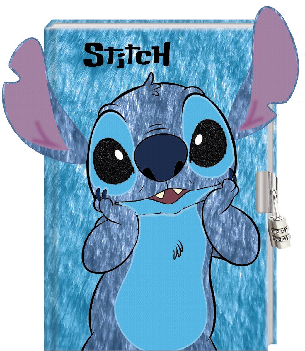 Interstat Stitch pluche dagboek met cijferslot