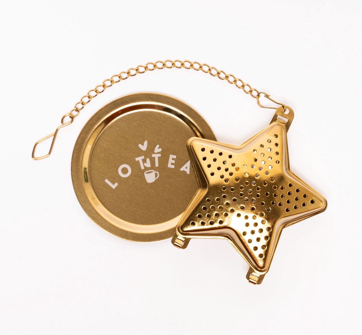 Lottea Theezeefje stervorm - theezeef, kerstgeschenk, kerstcadeautjes klein, losse thee zeef