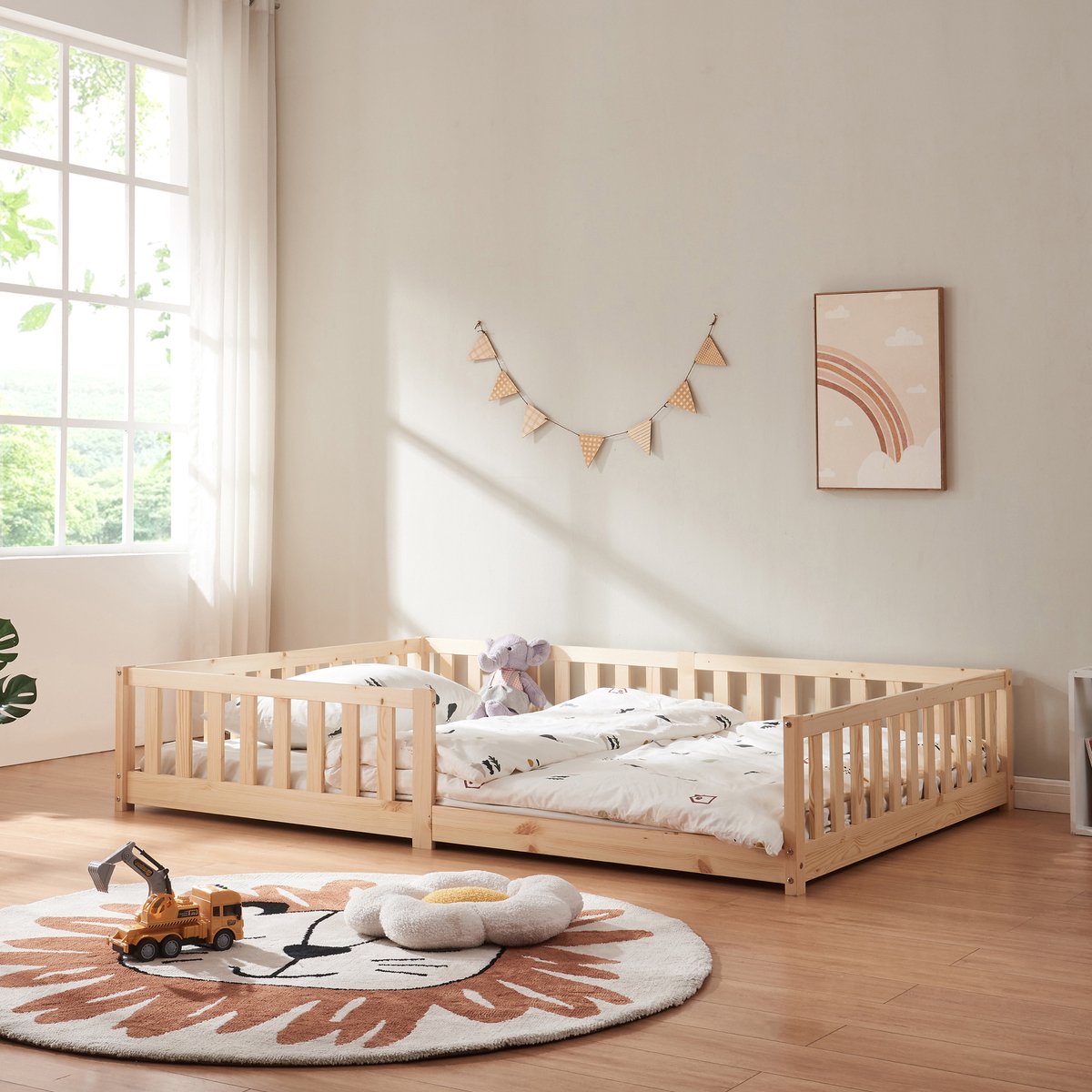 Kinderbed Tanna 140x200 cm naturel [en.casa]