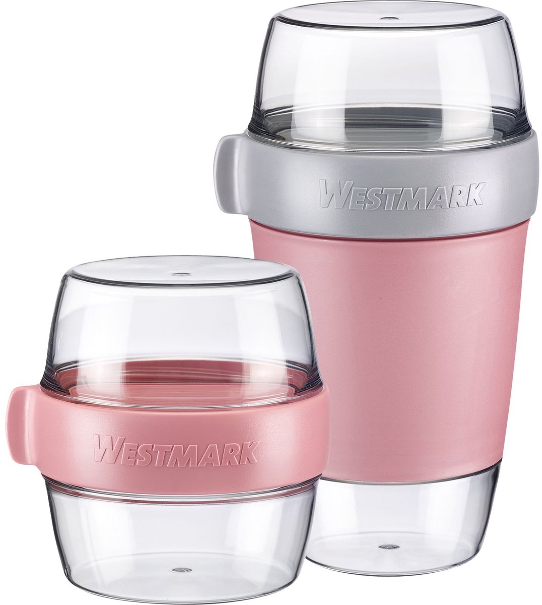 Westmark Lunchpot Value Pack, inclusief Pocketbox, ideaal voor maaltijdvoorbereiding en onderweg, Roze, 5287AO6P