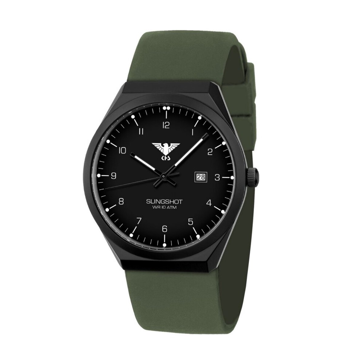 KHS - KHS.SLIBS.SO - Polshorloge - Heren - Kwarts - SLINGSHOT Black Steel