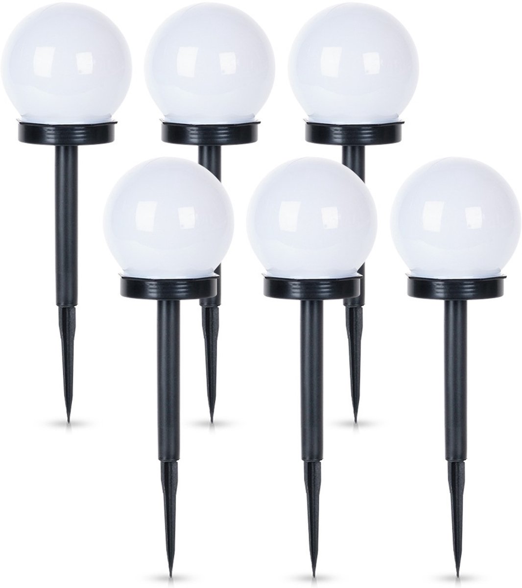 Vilde - Solar LED Tuinlampen Set - 33,5 cm - 6 Stuks - Weerbestendig
