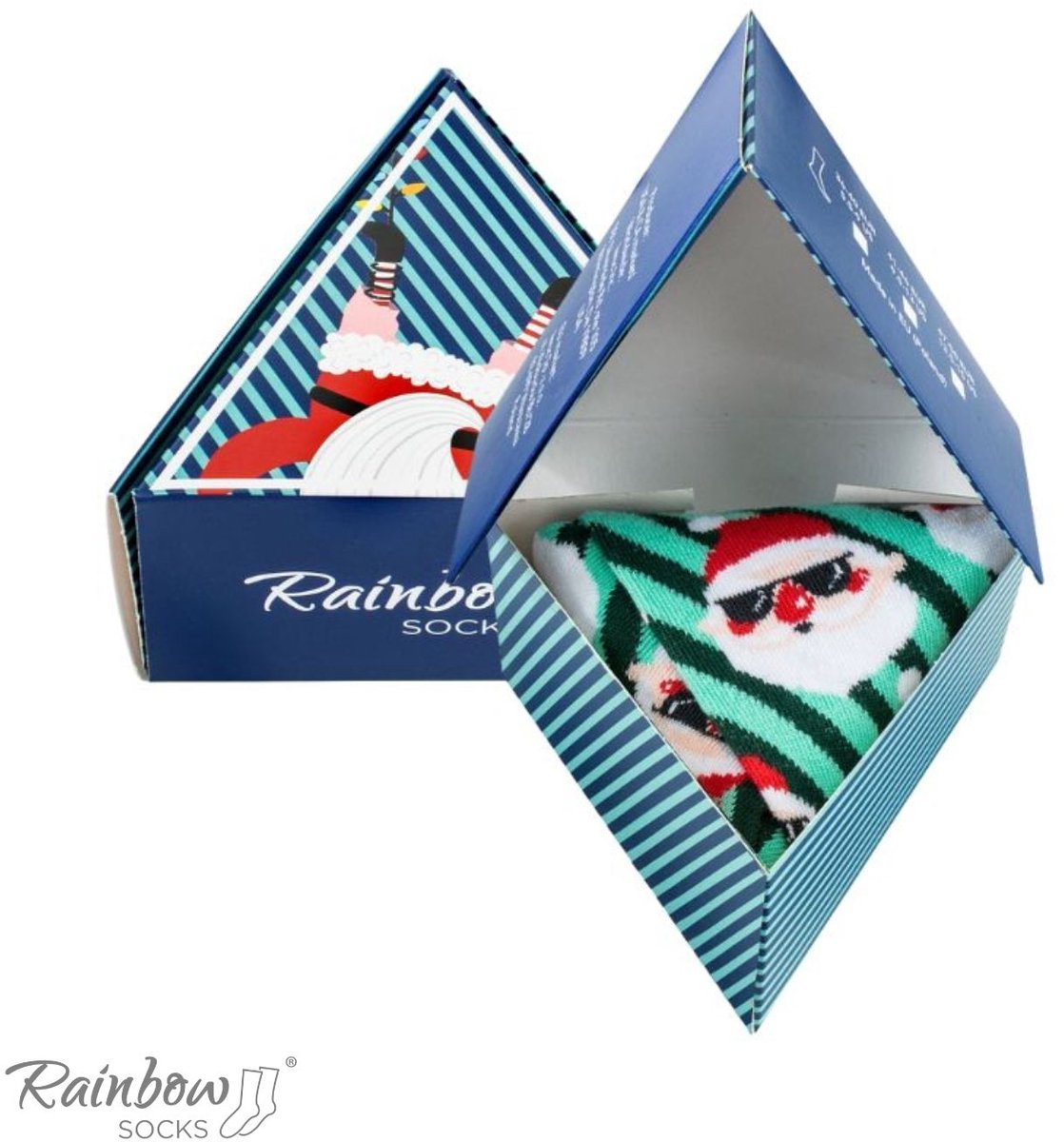 Rainbow Socks - Kerst Sokken - Mikołaj - Groen - EU 36-40