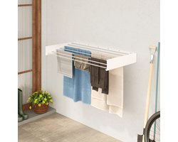 LUNOR® Belize - Wasrek - 120 cm - Opvouwbaar - Inklapbaar - Wit