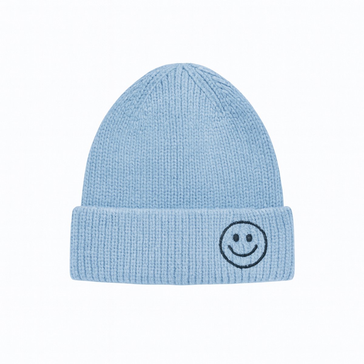 Hidzo Beanie - Muts - Smiley - Polyester - Blauw - Kindermuts