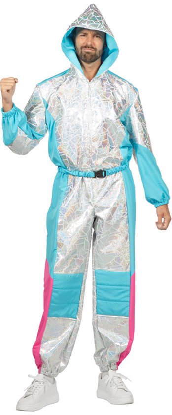 Skipak Luxe Zilver - Aprés Ski Kostuum - Foute Party - Carnavalskleding - Heren - Maat 4XL/5XL