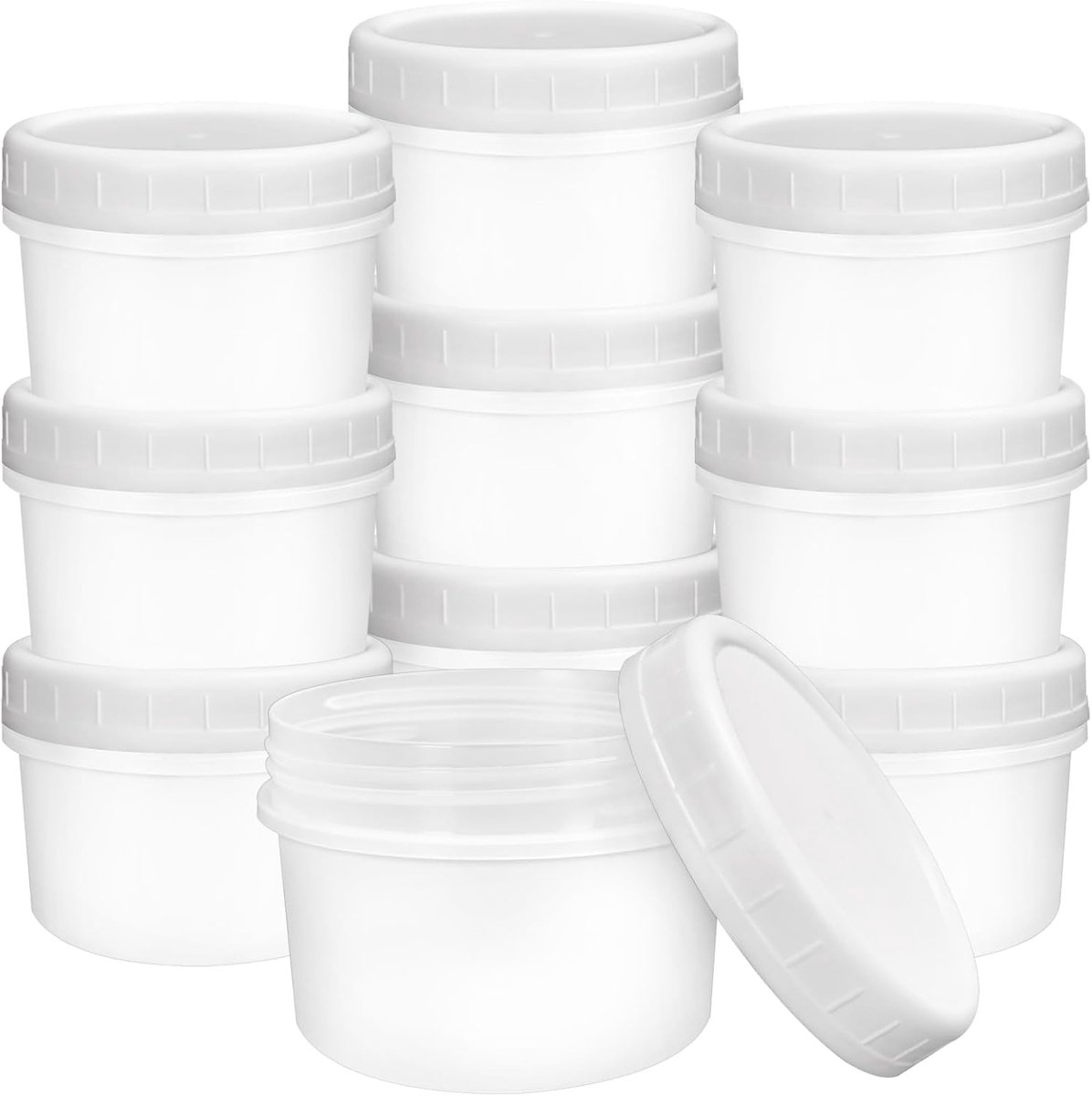 Famanu – Set van 20 mini voedselcontainers van 250 ml, herbruikbare stapelbare snack- en vleeswarenbakjes met deksel, geschikt voor vaatwasser en vriezer