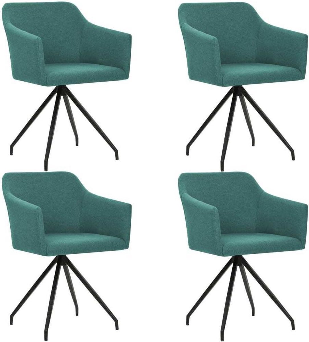 Moderne Eetkamerstoelen 360° Groen set van 4 STUKS Stof Eetkamer stoelen Extra stoelen voor huiskamer Dineerstoelen Tafelstoelen Barstoelen Moderne Eetkamerstoelen 360° Groen set van 4 STUKS Stof Eetkamer stoelen Extra stoelen voor huiskamer Dineerstoelen Tafelstoelen Barstoelen