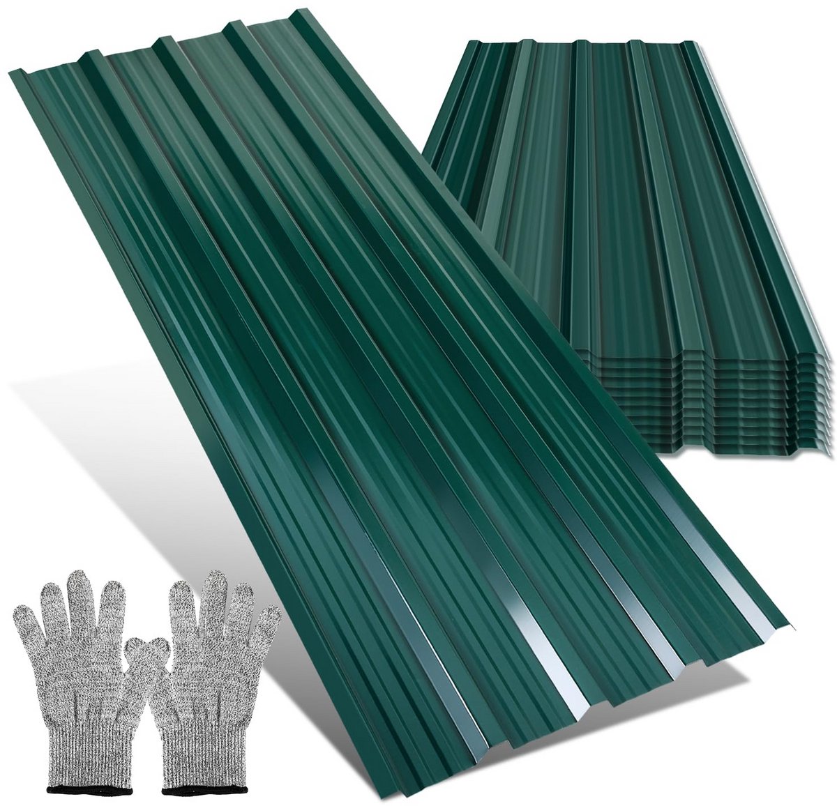 24x Groene Trapezium Dakplaten - Metalen Golfplaat voor Dak en Carport - 14m²