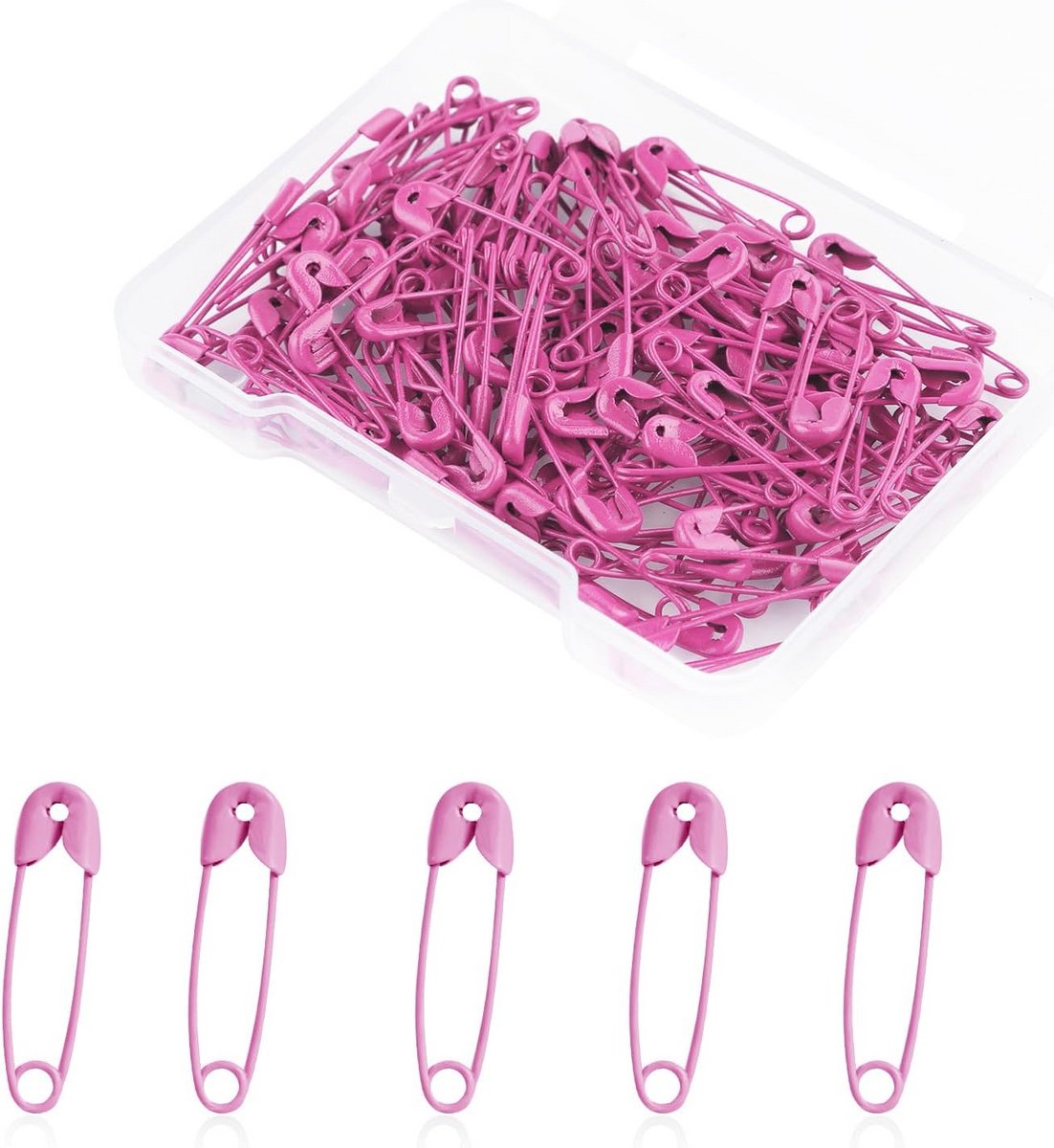 500 Stuks Kleine Veiligheidsspelden Metaal (19mm) voor Handwerk en Kleding