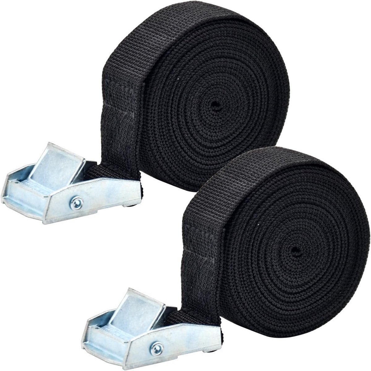 2x Zware Spanbanden met Gesp (25mm x 3m) voor Vastzetten Vracht, Aanhangwagen en Bagage