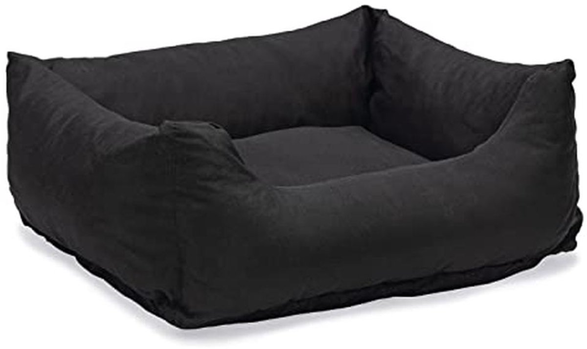 Hondenbed zwart 80 x 70 cm - Comfortabel en duurzaam met antislip bodem