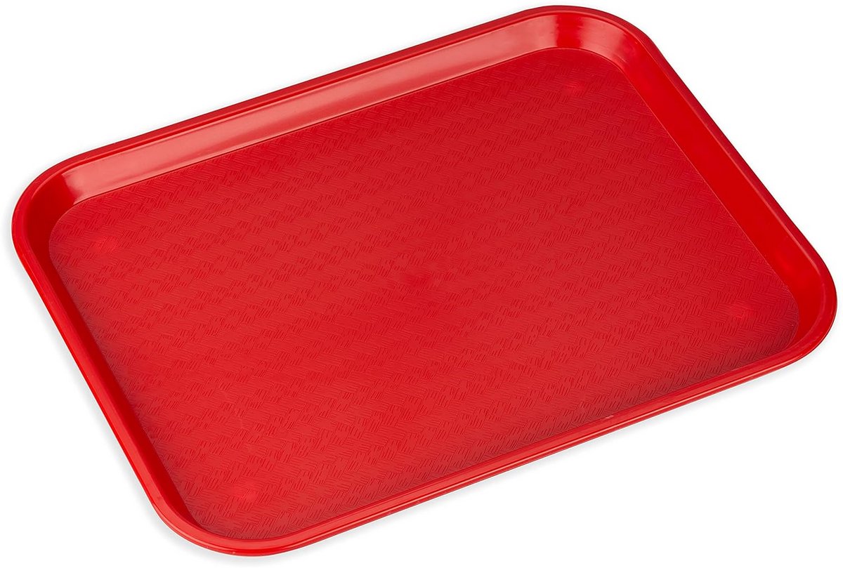 Dienblad voor kantines en fastfood - 14" x 18" - rood - krasbestendig