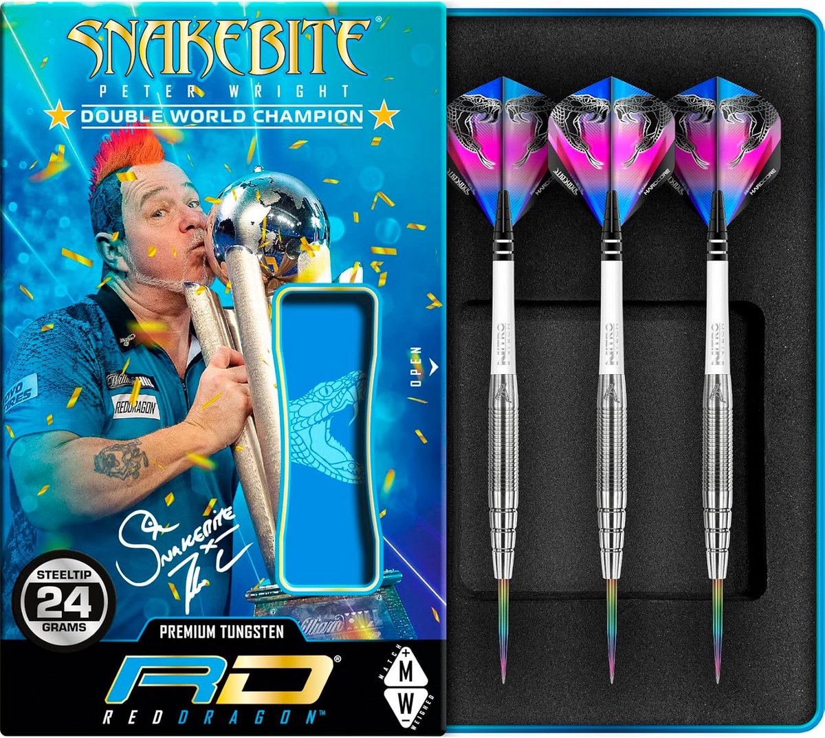24g Professionele Steeltip Tungsten Dartpijlen Set met Flights en Shafts
