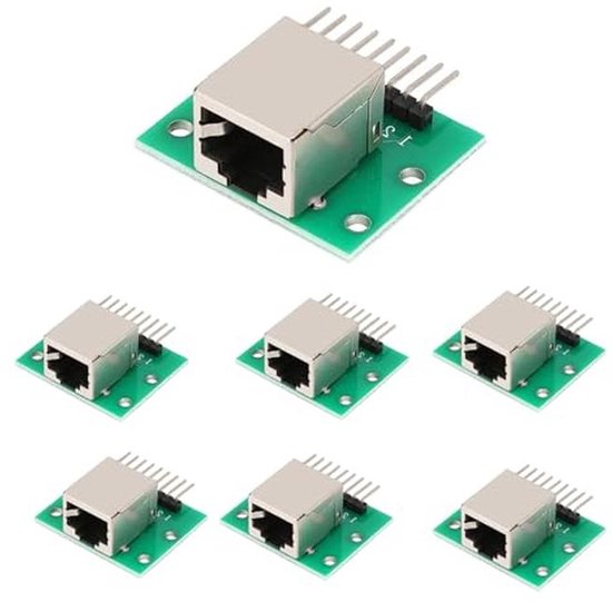 7 Stuks RJ45 Breakout Board met 8-Pins Headers - Horizontale Adapter ...
