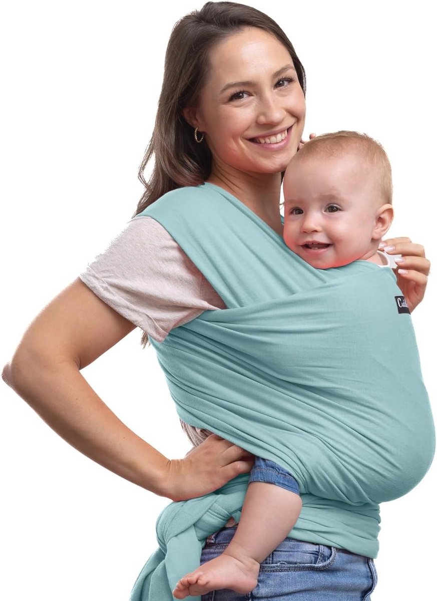 Zachte en elastische draagdoek voor pasgeborenen en kinderen - ergonomisch - mint - 3 tot 15 kg
