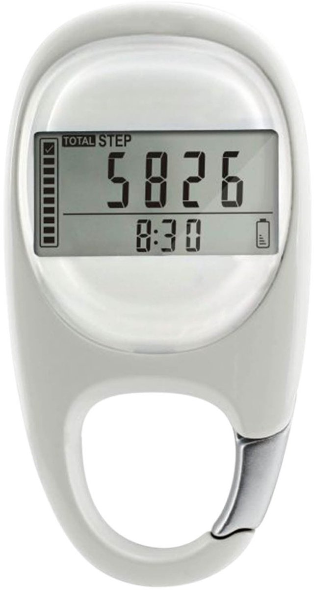 Eenvoudige stappenteller, dagelijkse fitnesstracker voor wandelen, gebruiksvriendelijke stappen- en calorieënmonitor, geheugenfunctie voor 7 dagen, geschikt voor alle leeftijden.
