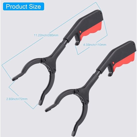 Set Van 2 Korte Grijpers - 30 cm Bladraper & Afvalverzamelaar - Praktisch Hulpmiddel Bij Beperking, Tuinieren of Dagelijks Huishouden — afbeelding 4