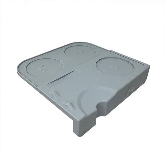 Tapis de tamponnage pour espresso - Station de tamponnage pour espresso, tapis en silicone pour tamper à café, barista, cuisine à domicile, bar et café, tapis antidérapant pour tamper, grand gris