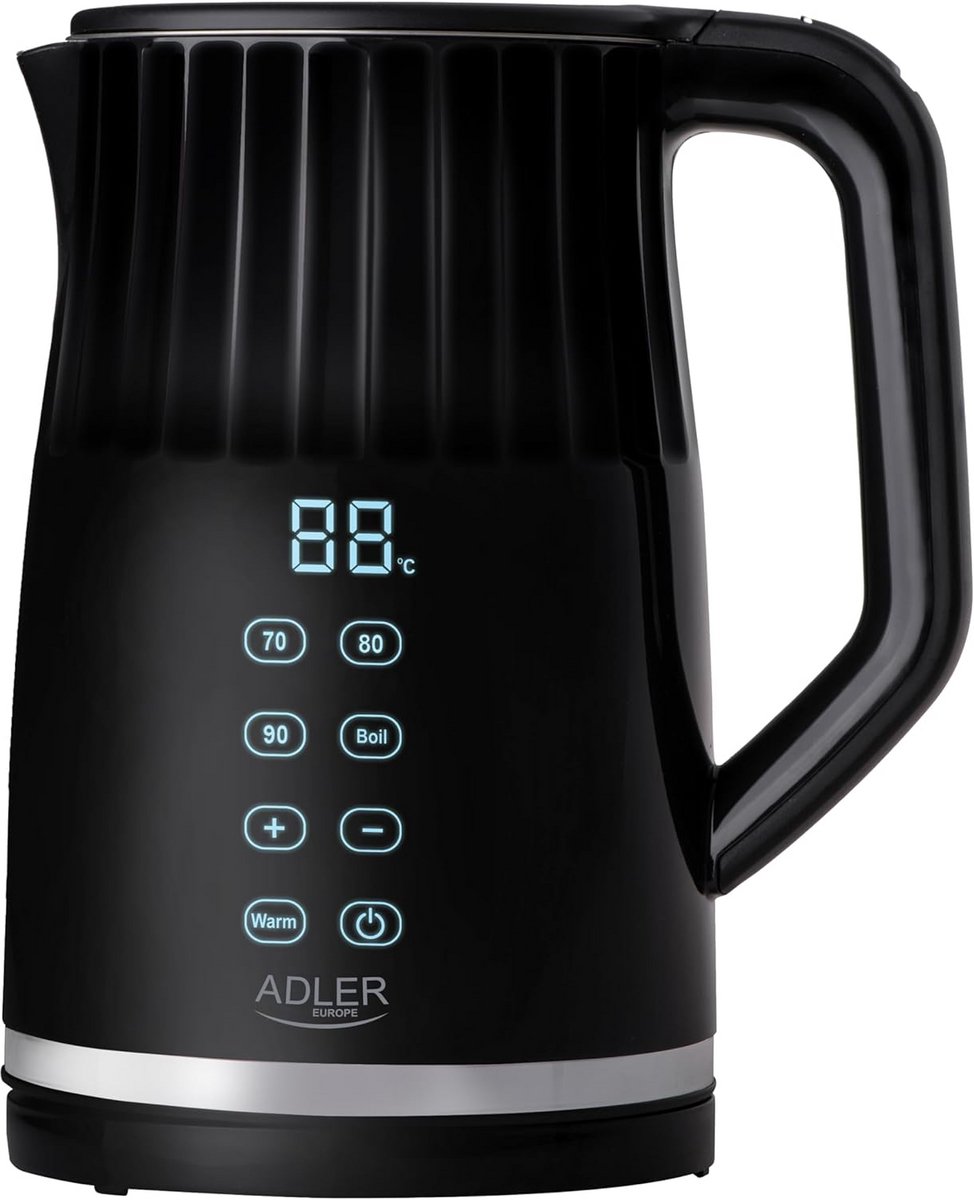 Waterkoker met LED-display en Temperatuurregeling, 1.7 Liter RVS