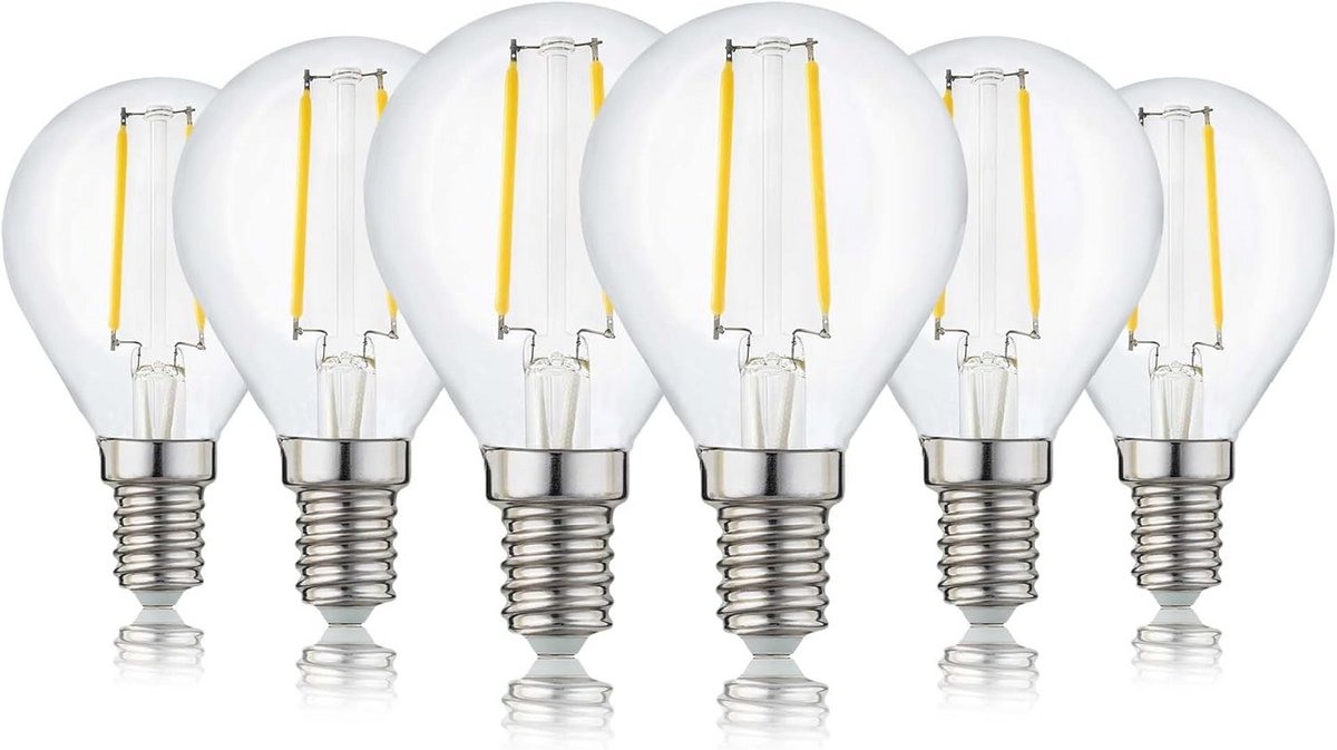 6x LED Lamp E14 Fitting Warm Wit Kaarslamp 2,2W Vervangt 25W - 2700K Dimbaar