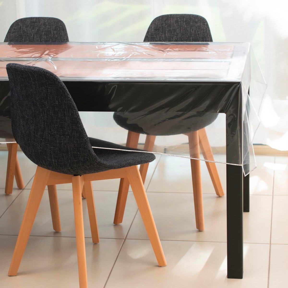 Transparant Rechthoekig Tafelkleed Beschermhoes PVC 140x300 cm Kristal
