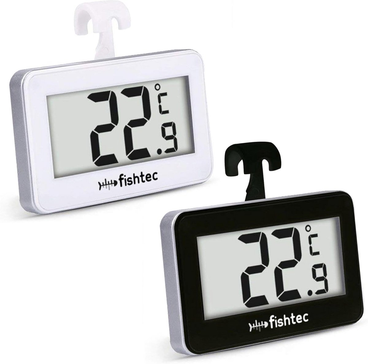 Set van 2 Digitale Thermometers voor Koelkast, Vriezer en Wijnkoeler - Zwart & Wit