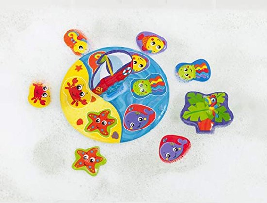 9-delige Badpuzzel met Kleurrijke Dieren voor Kinderen vanaf 6 Maanden - Drijvende Boot — afbeelding 5