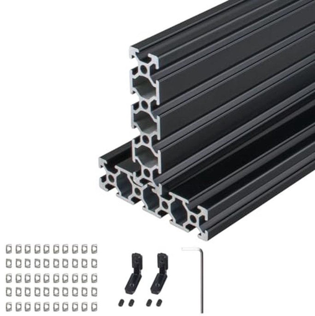 Aluminium Profiel 2080 V-Type 1000mm - Geanodiseerde Extrusies voor CNC en 3D-Printers - 2 Stuks