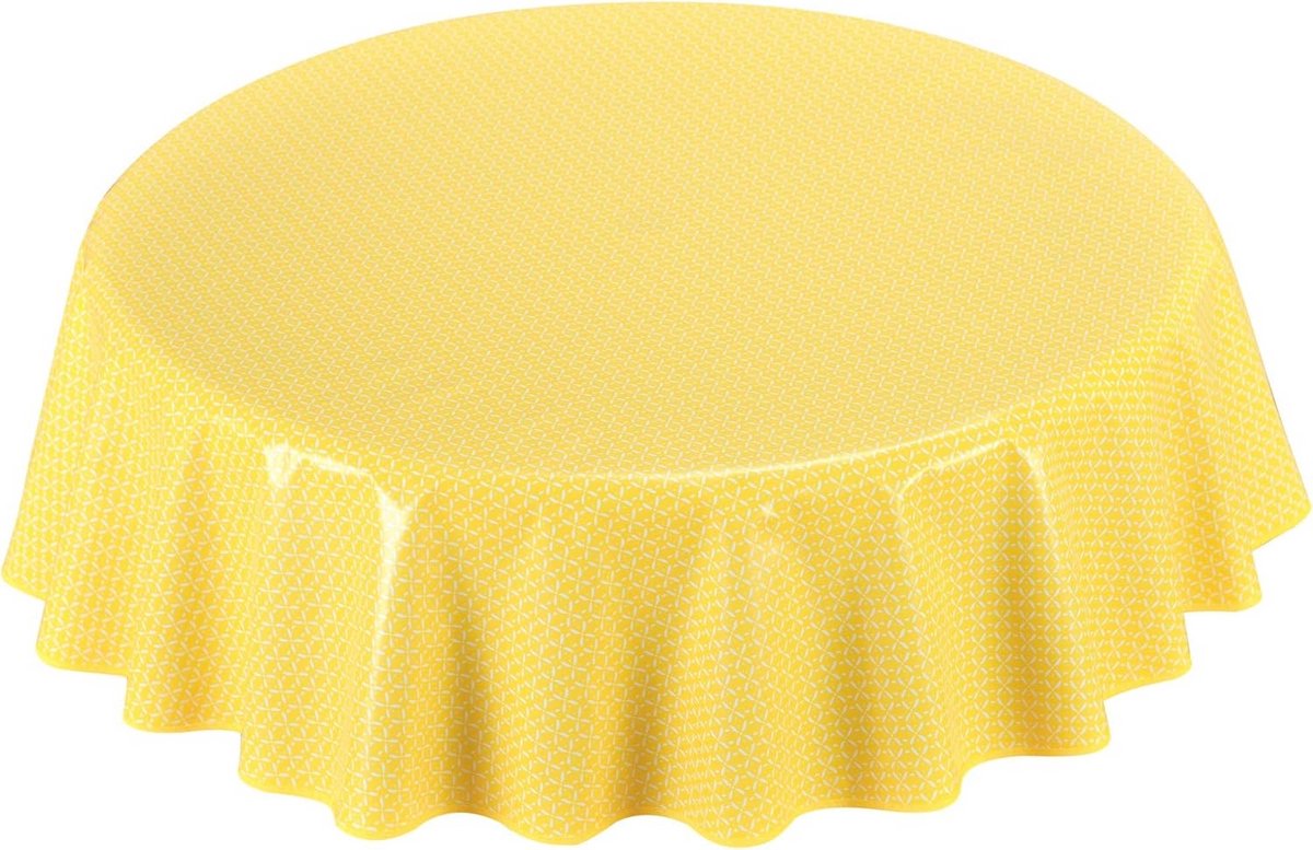 Rond Tafelzeil Afwasbaar - Diameter 160 cm - Geel