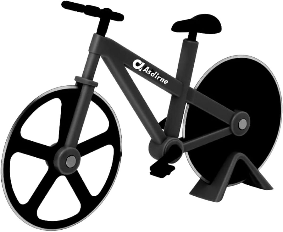 Creatieve Fiets Pizzasnijder met Scherpe RVS Wielen en Antiaanbaklaag