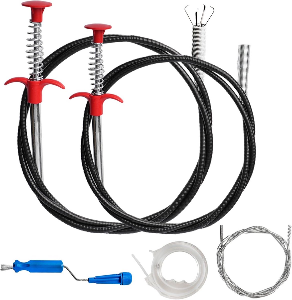 4x Flexibele Grijper voor Verstoppingen - Rioolontstopper met Klauw - 60cm tot 160cm