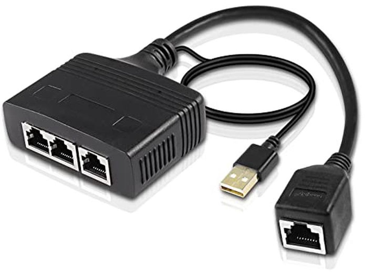 Netwerk Switch Ethernet Splitter RJ45 Vrouwelijk naar 3 Vrouwelijk 100Mbps
