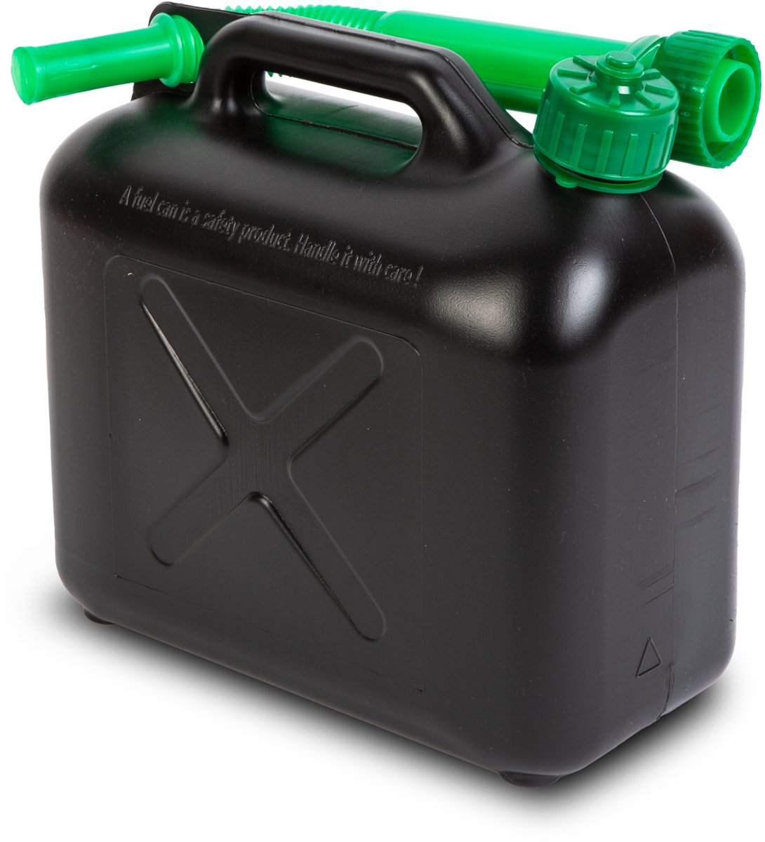 Jerrycan Brandstof 5 Liter – Zwarte Benzinekan met Tuit – Lekvrije Brandstofkan voor Auto, Motor & Tuinmachines 1 Stuks [10890C]