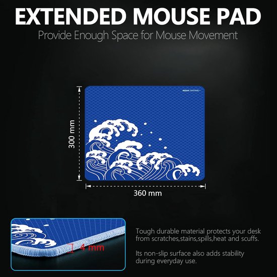 Gaming Muismat Aqua Control+ Met Ultraprecisie — afbeelding 2