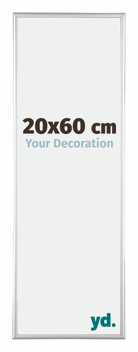 yd. Your Decoration - Fotolijst 20x60 cm - Aluminium - Zilver Hoogglans - Kent